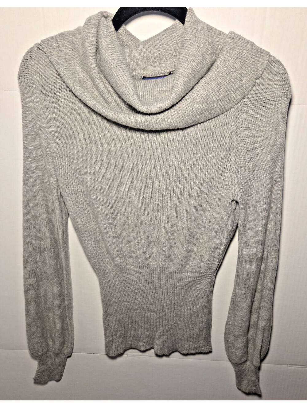 Patagonia Lambswool Cowl Neck Sweater Womens Small Gray Knit Pullover